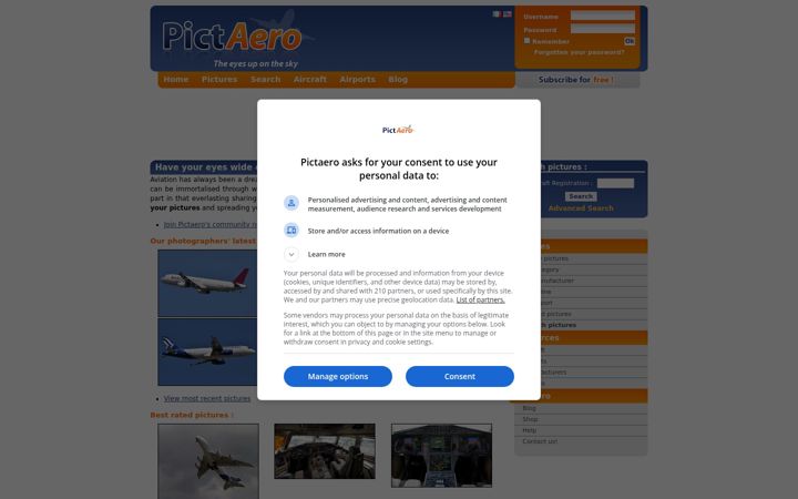 Screenshot of pixaero.com