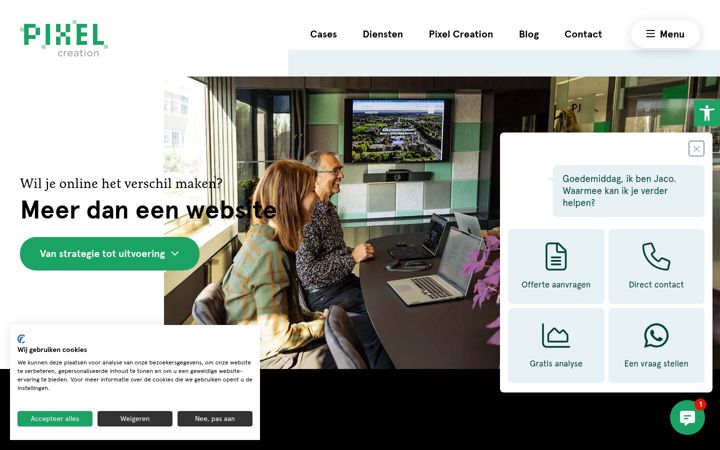 Screenshot of pixel-hosting.nl