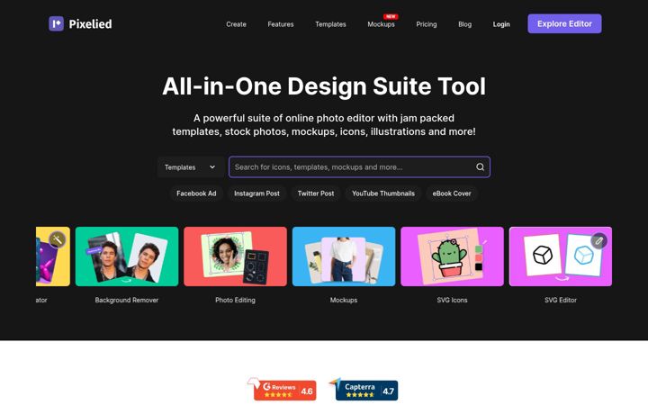 Screenshot of pixelied.com