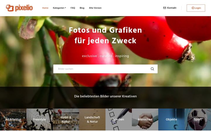 Screenshot of pixelio.net