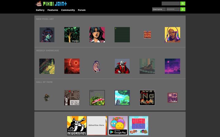 Screenshot of pixeljoint.com