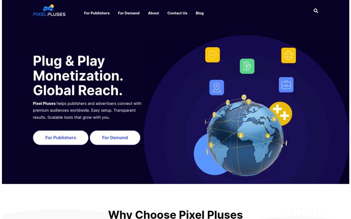 Zrzut ekranu pixelpluses.com