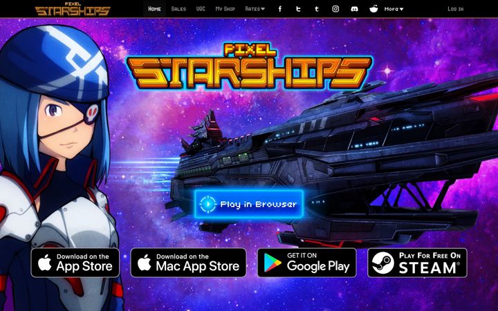 Screenshot of pixelstarships.com