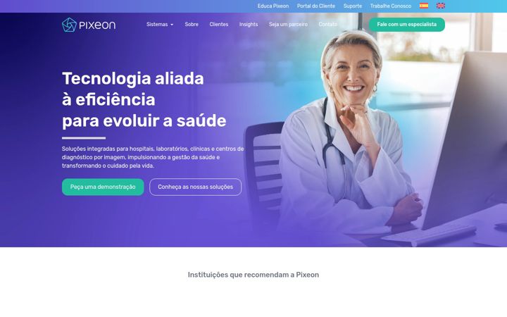 Screenshot of pixeon.com