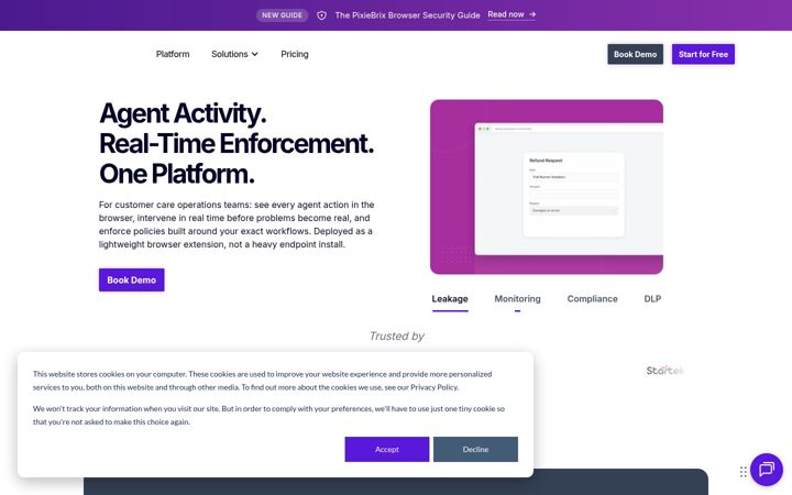 Screenshot του pixiebrix.com