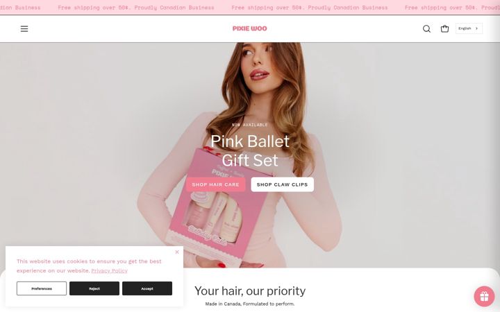 Screenshot of pixiewooshop.com
