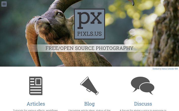 Screenshot of pixls.us
