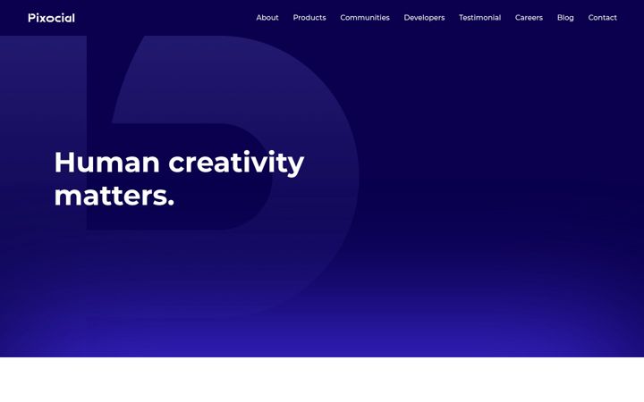Screenshot ta' pixocial.com