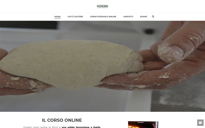 Captură de ecran a pizzacorsi.com