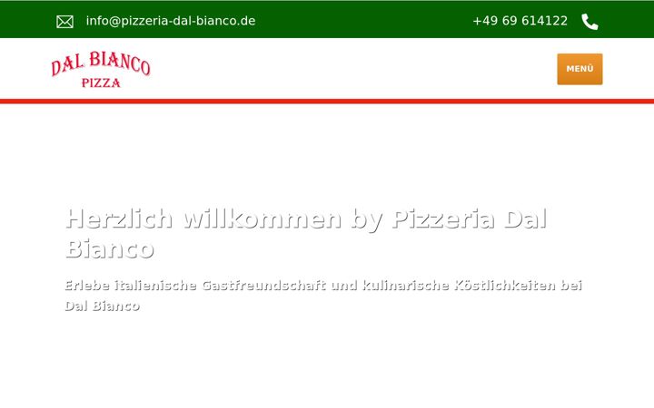 Screenshot of pizzeria-dal-bianco.de
