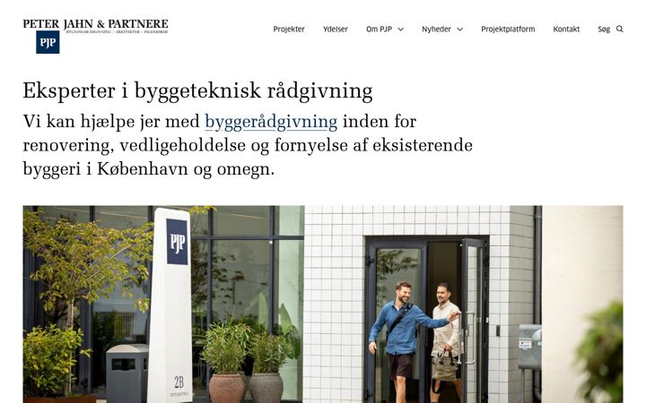 Screenshot stránky pjp.dk