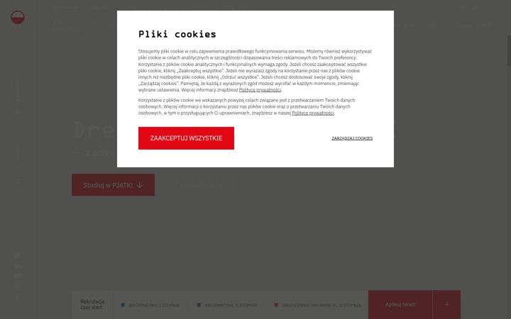 Screenshot of pjwstk.edu.pl