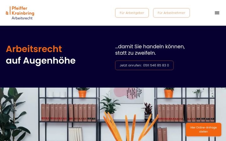 Screenshot of pk-arbeitsrecht.de