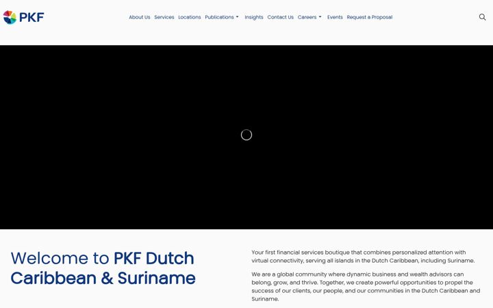 Screenshot van pkf-aruba.com