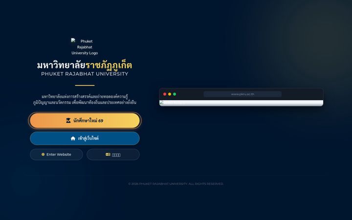 Screenshot of pkru.ac.th