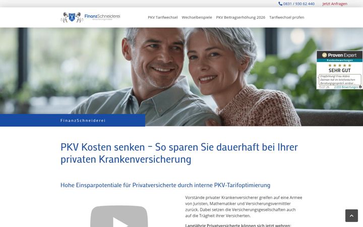Screenshot di pkv-kosten-senken.de