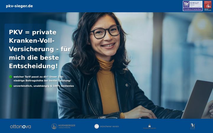Ekraanipilt saidist pkv-sieger.de