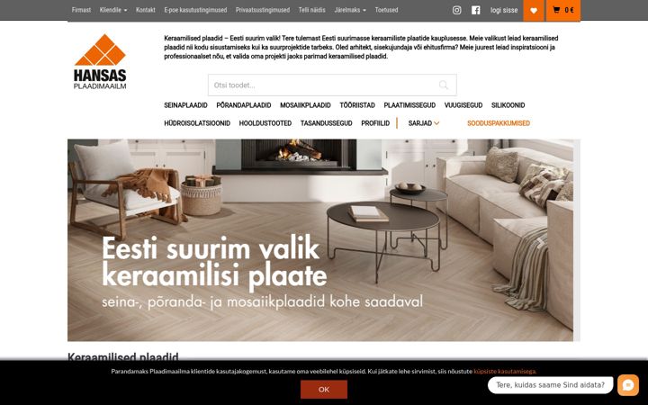 Screenshot of plaadimaailm.ee