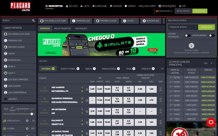 Screenshot of placard.co.mz