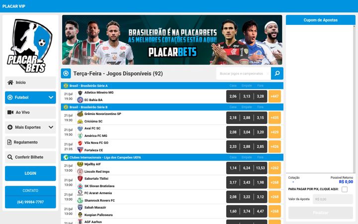 Screenshot of placarvip.net