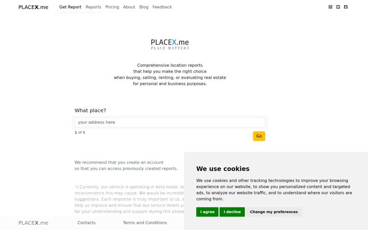 Screenshot of placex.me