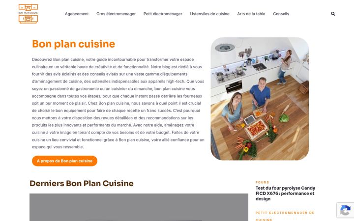 Snímek obrazovky plan-cuisine.com