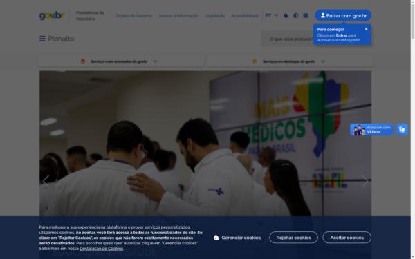 Screenshot of planalto.gov.br