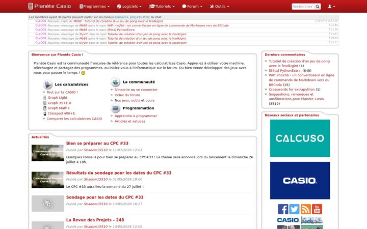 Screenshot of planet-casio.com