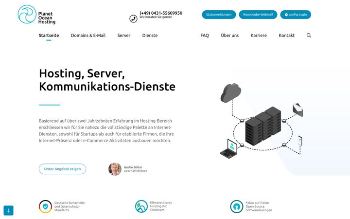 Screenshot of planet-ocean-hosting.com