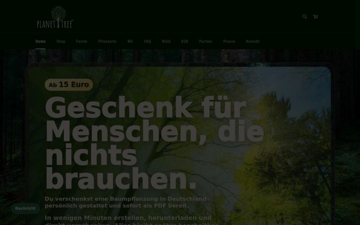 Ekrānuzņēmums no planet-tree.de