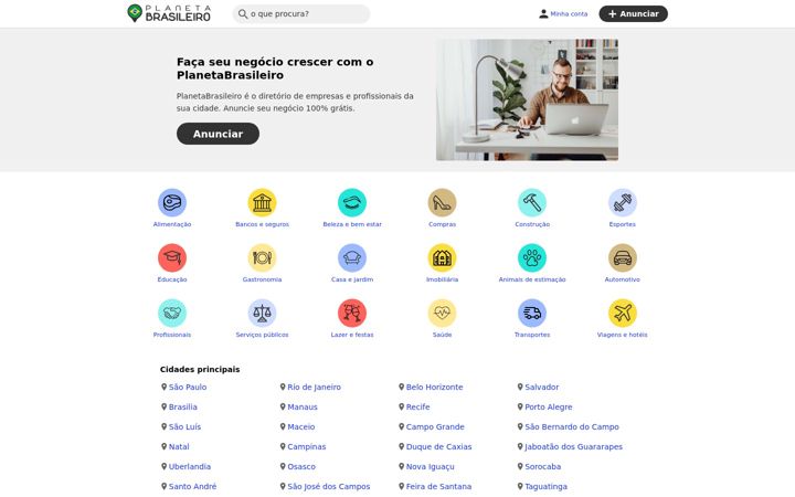 Screenshot of planetabrasileiro.com