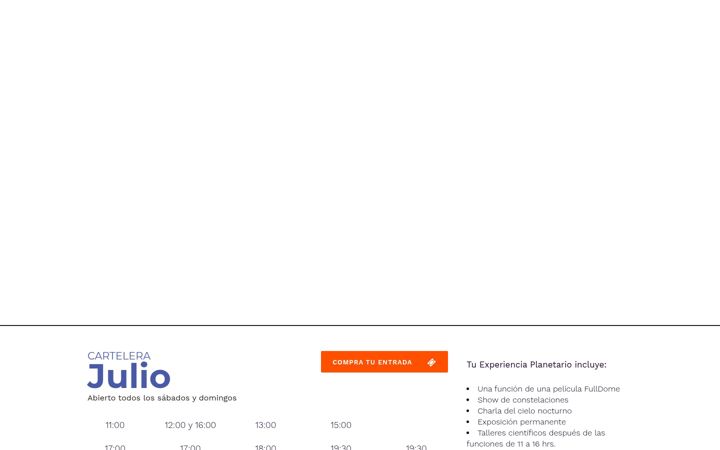 Screenshot of planetariochile.cl