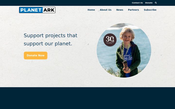 Screenshot of planetark.com
