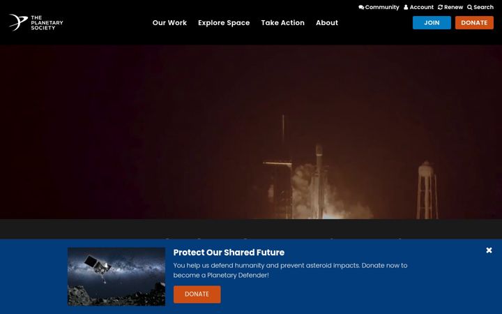 Ekrano kopija planetary.org