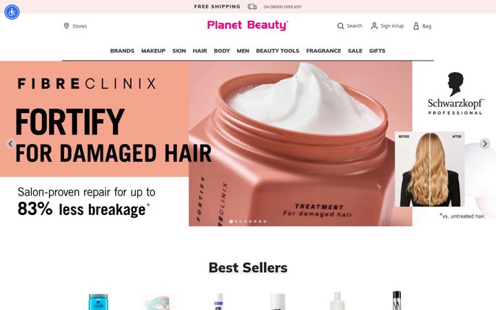 Screenshot of planetbeauty.com