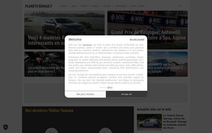 Screenshot ta' planeterenault.com