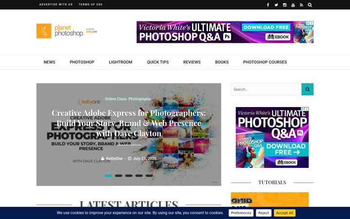 Screenshot of planetphotoshop.com