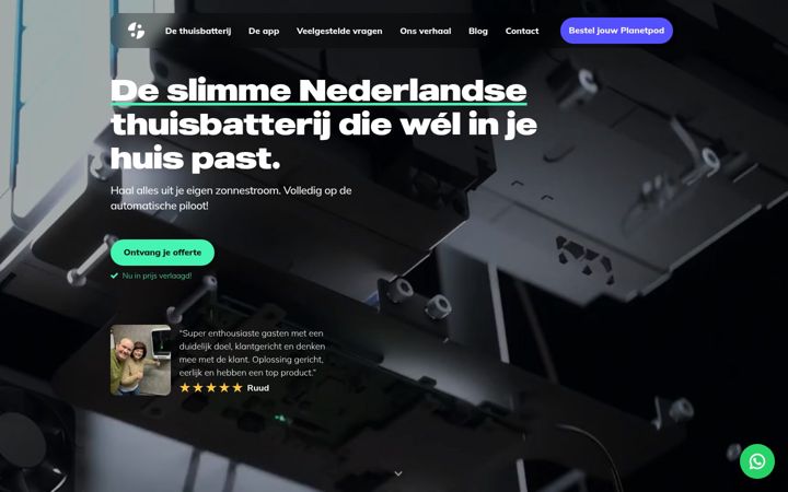 Skjermbilde av planetpod.energy