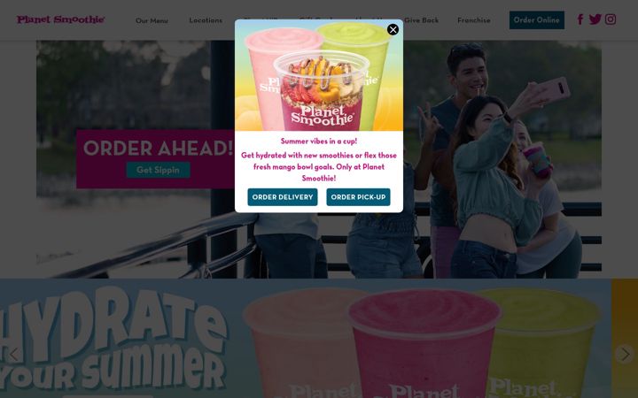 Screenshot of planetsmoothie.com