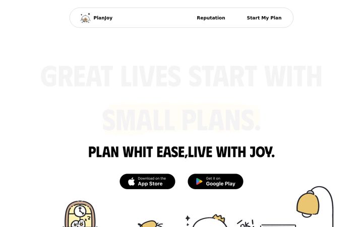 Screenshot of planjoyapp.com