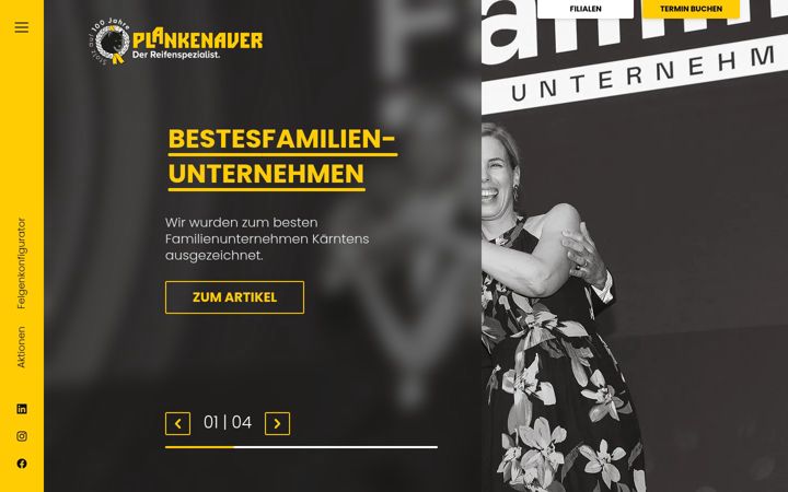 Kuvakaappaus sivustosta plankenauer.at