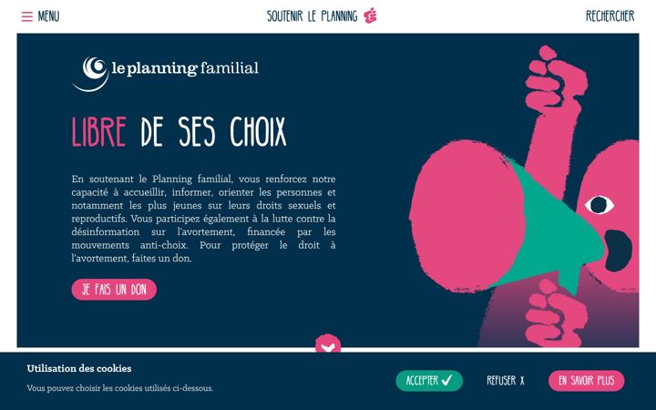 Screenshot of planning-familial.org