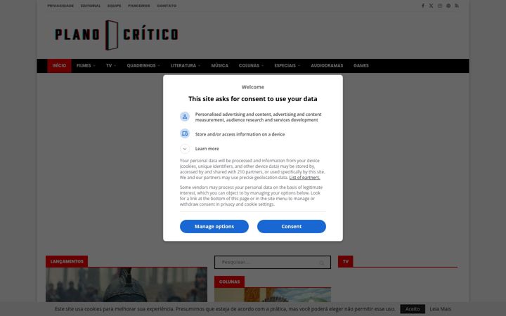 Snímek obrazovky planocritico.com