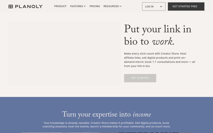 Screenshot of planoly.store
