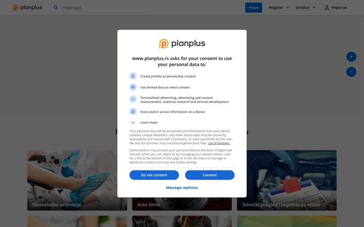 Screenshot of planplus.rs
