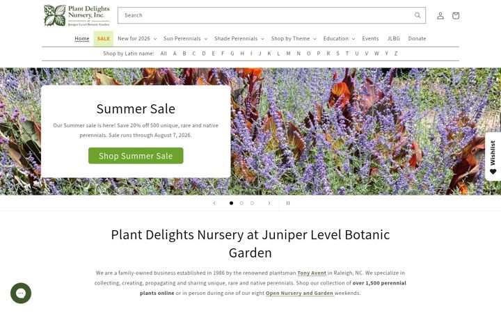 Screenshot of plantdelights.com
