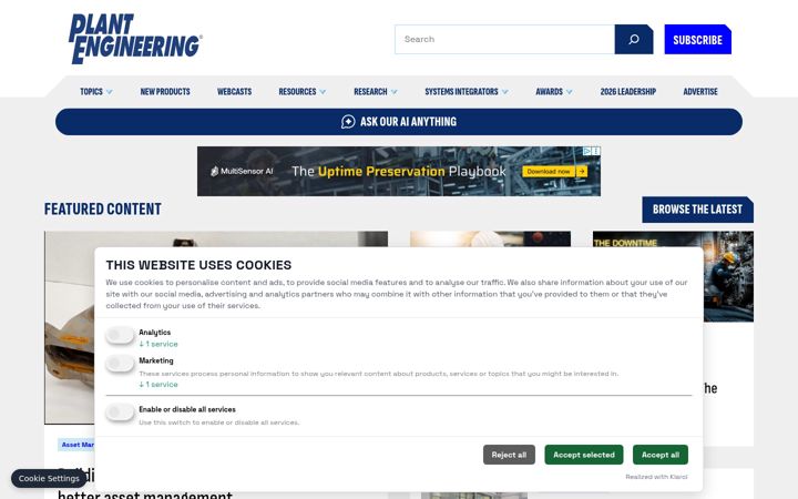 Screenshot of plantengineering.com