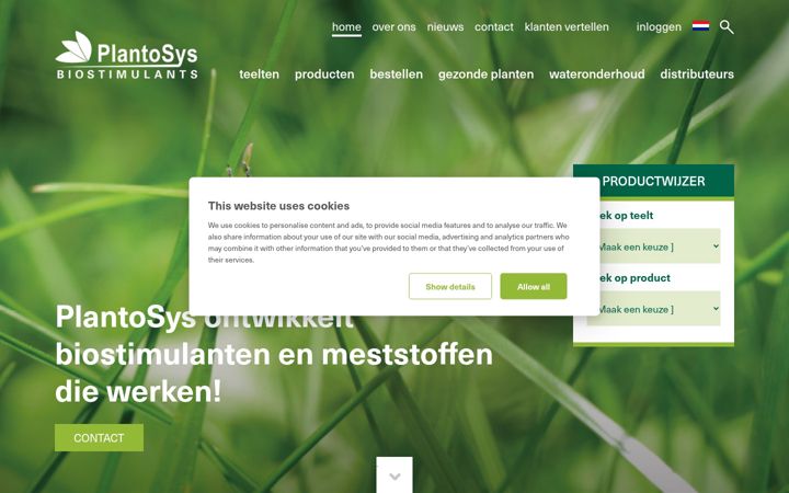 Skærmbillede af plantosys.com