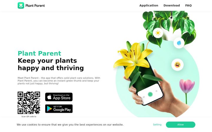 Screenshot of plantparentai.com