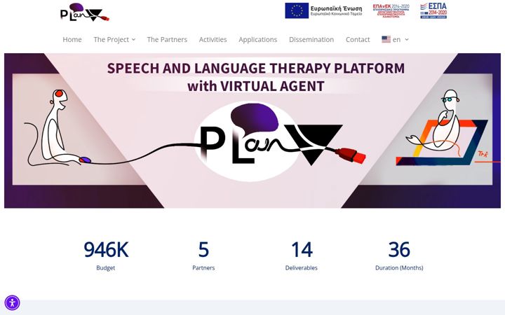 Screenshot stránky planv-project.gr